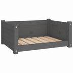 VidaXL Hondenmand 65,5x50,5x28 cm massief grenenhout grijs