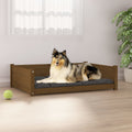 VidaXL Hondenmand 95,5x65,5x28 cm massief grenenhout honingbruin