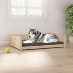 VidaXL Hondenmand 105,5x75,5x28 cm massief grenenhout