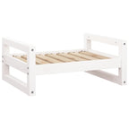 Vidaxl hondenmand 65,5x50,5x28 cm massief grenenhout wit