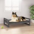 Vidaxl hondenmand 95,5x65,5x28 cm massief grenenhout grijs