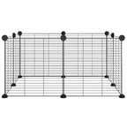 Vidaxl huisdierkooi met 8 panelen, zwart, 35x35 cm, staal