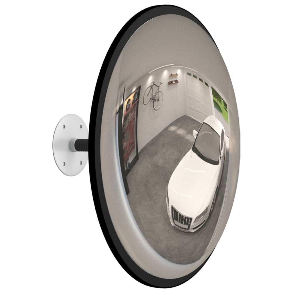 Vidaxl binnen verkeersspiegel convex zwart ø40 cm acryl