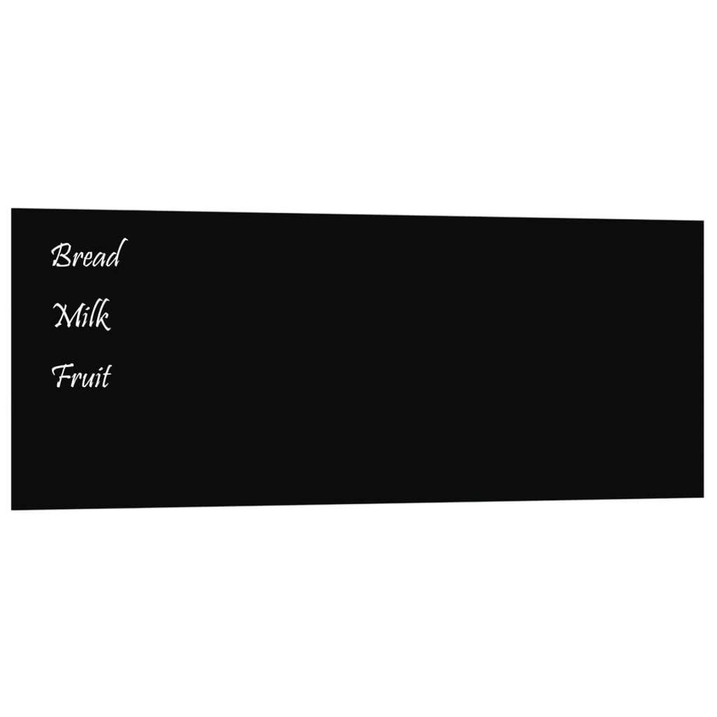 VidaXL Magneetbord voor aan de wand 80x30 cm gehard glas zwart