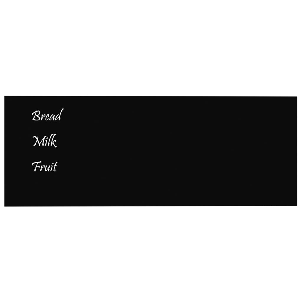 VidaXL Magneetbord voor aan de wand 80x30 cm gehard glas zwart