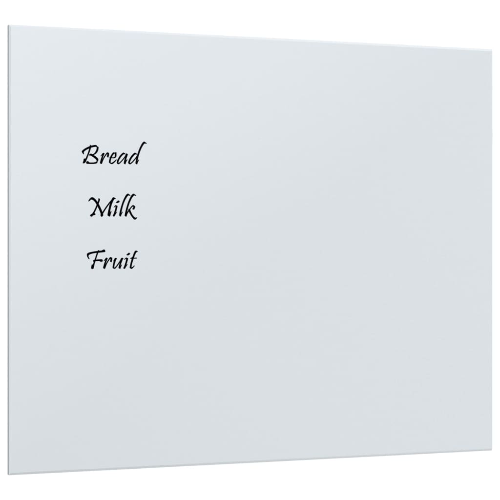 VidaXL Magneetbord voor aan de wand 50x40 cm gehard glas wit