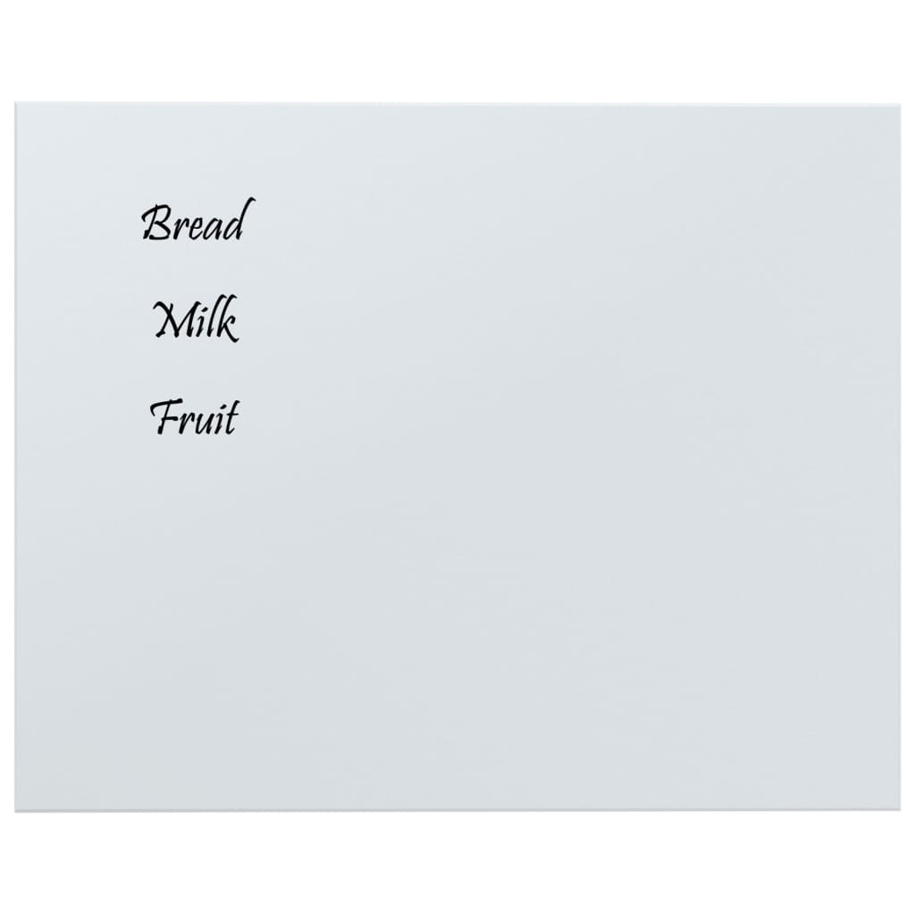 VidaXL Magneetbord voor aan de wand 50x40 cm gehard glas wit