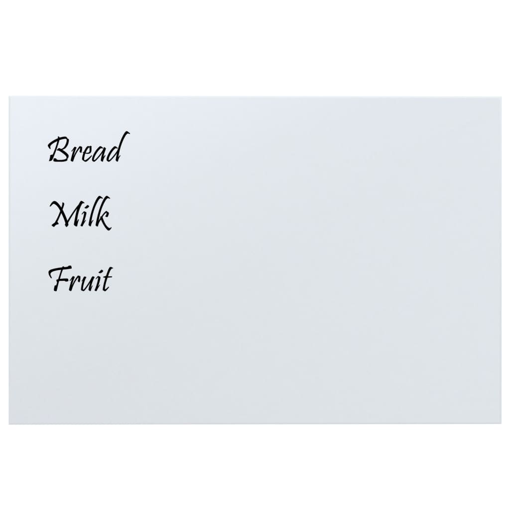 VidaXL Magneetbord wandgemonteerd 60x40 cm gehard glas wit