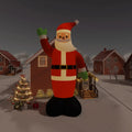 VidaXL Kerstman met LED-verlichting opblaasbaar 1000 cm