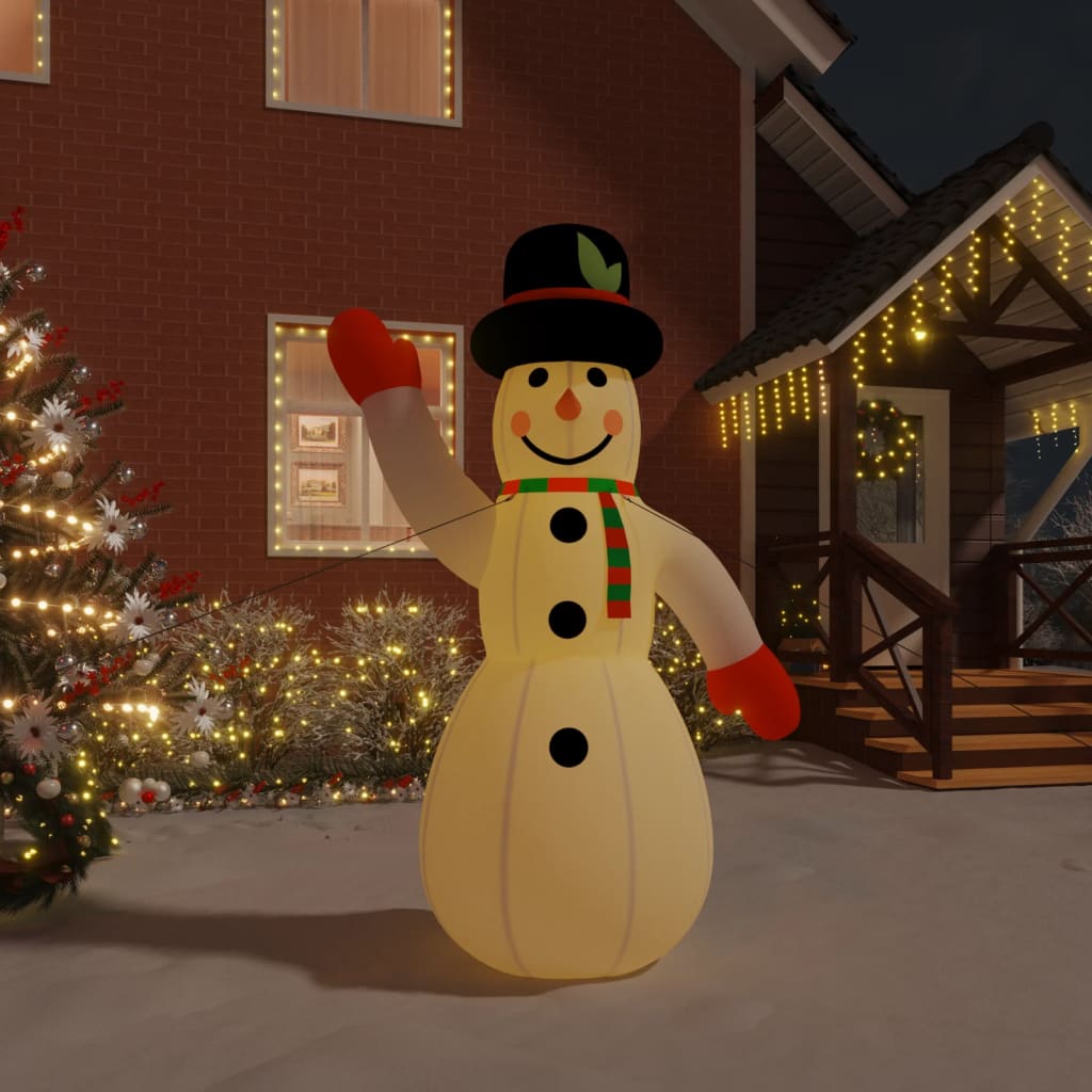 Vidaxl sneeuwpop opblaasbaar met led's 370 cm