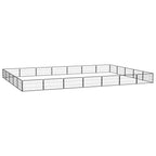 VidaXL Hondenkennel 24 panelen 100x50 cm gepoedercoat staal zwart
