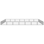 VidaXL Hondenkennel 24 panelen 100x50 cm gepoedercoat staal zwart