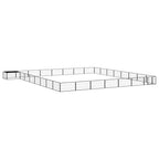 VidaXL Hondenkennel 32 panelen 100x50 cm gepoedercoat staal zwart