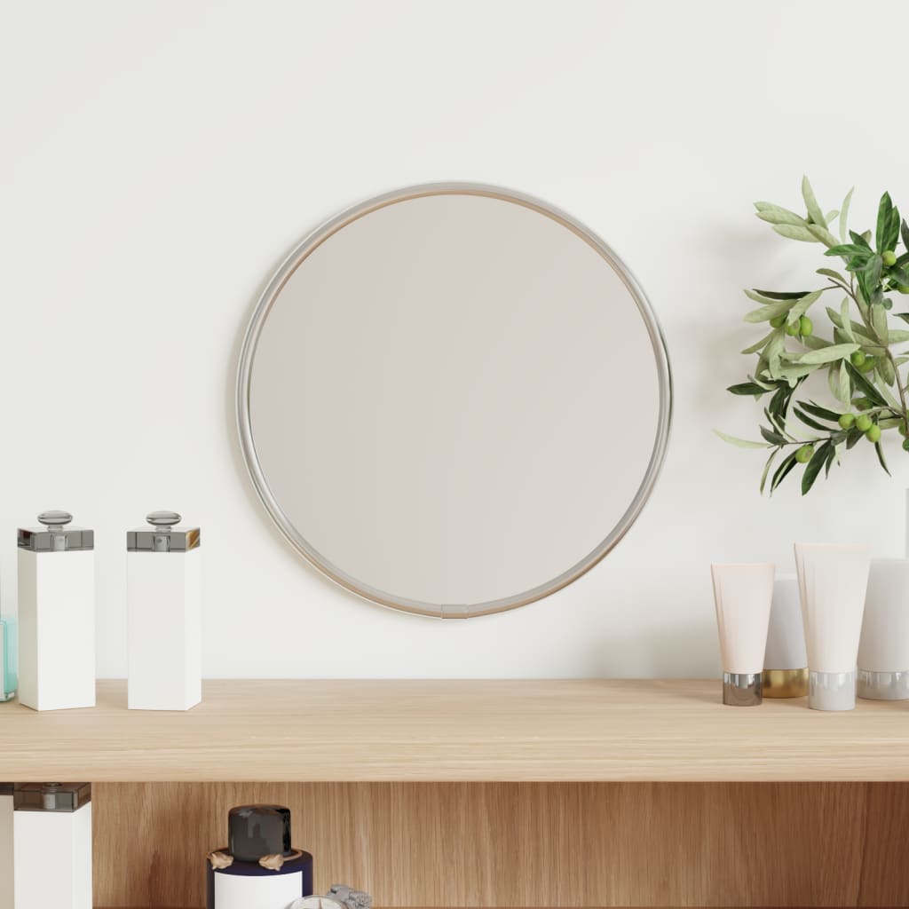 Vidaxl wandspiegel rond ø20 cm zilverkleurig