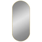 Vidaxl wandspiegel 90x40 cm ovaal goudkleurig