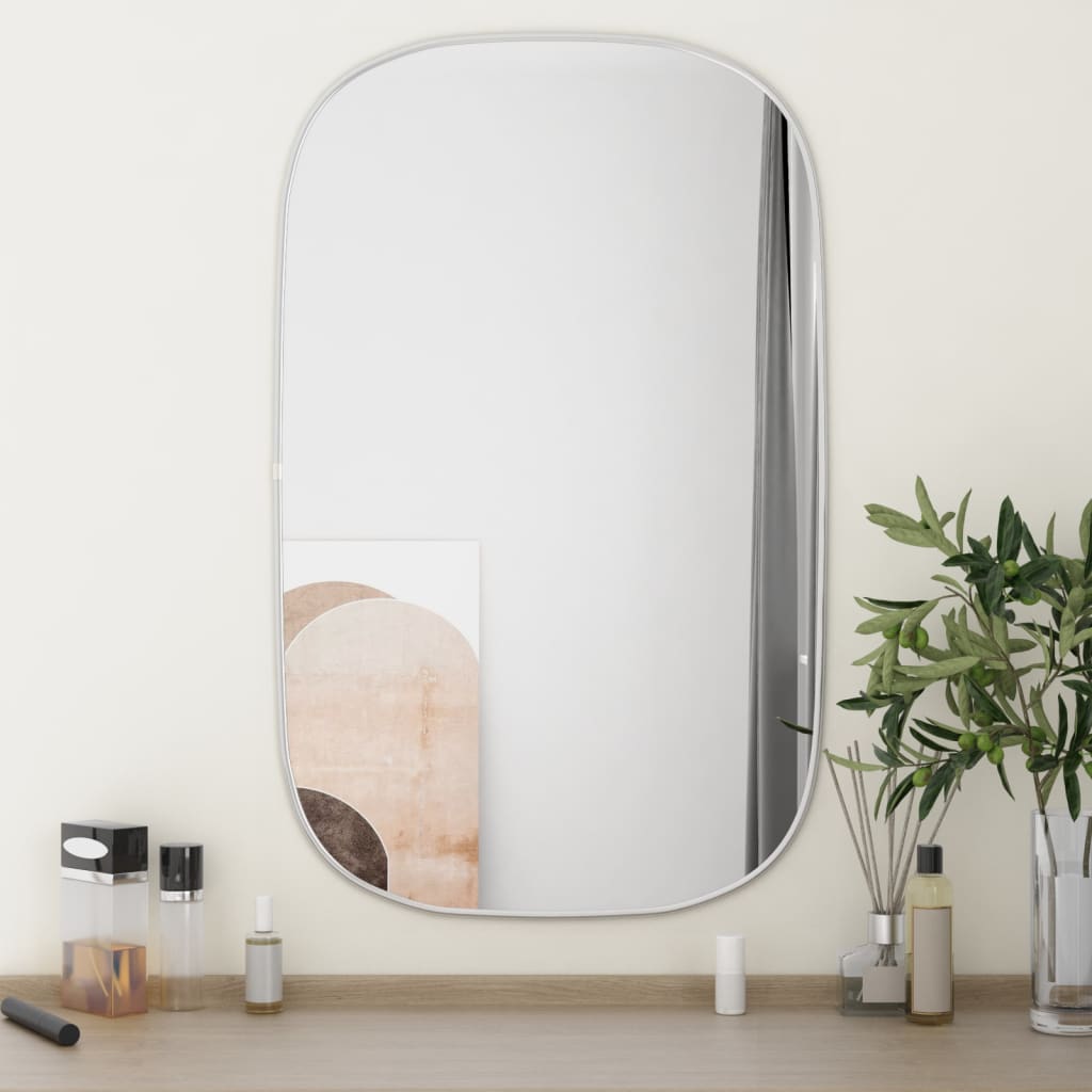 Vidaxl wandspiegel 80x50 cm zilverkleurig