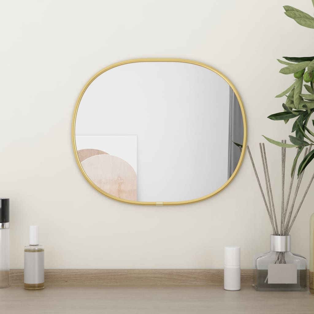 Vidaxl wandspiegel 30x25 cm goudkleurig