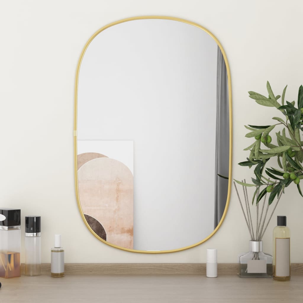 Vidaxl wandspiegel 60x40 cm goudkleurig