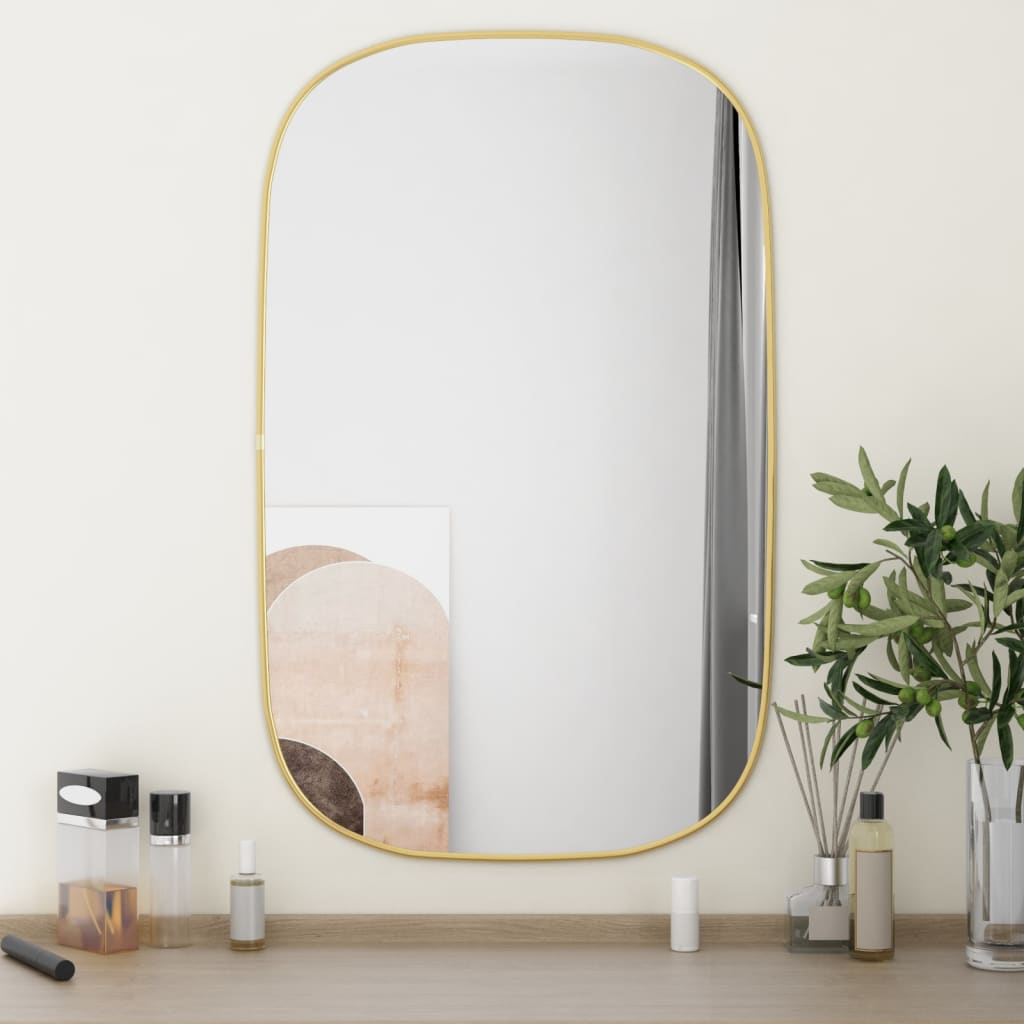 Vidaxl wandspiegel 80x50 cm goudkleurig
