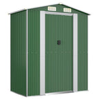 VidaXL Tuinschuur 192x108x223 cm gegalvaniseerd staal groen