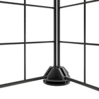 Vidaxl huisdierenkooi met deur 52 panelen 35x35 cm staal zwart