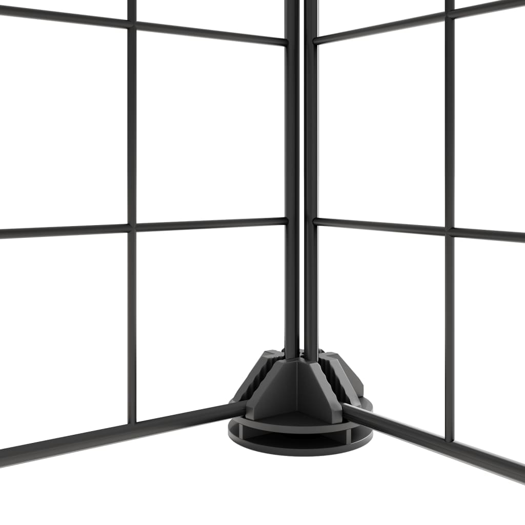 Vidaxl huisdierenkooi met deur 20 panelen 35x35 cm staal zwart