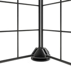 Vidaxl huisdierenkooi met deur 28 panelen 35x35 cm staal zwart