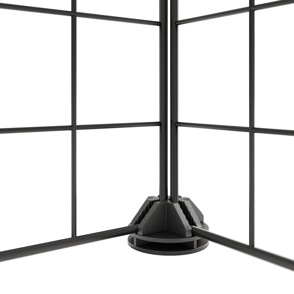 Vidaxl huisdierenkooi met deur 36 panelen 35x35 cm staal zwart