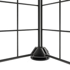 Vidaxl huisdierenkooi met deur 36 panelen 35x35 cm staal zwart