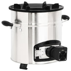 Vidaxl houtkachel met usb-ventilator 35,5x26x28 cm roestvrijstaal