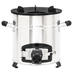 Vidaxl houtkachel met usb-ventilator 35,5x26x28 cm roestvrijstaal