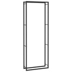 Vidaxl haardhoutrek matzwart 80x28x222 cm staal