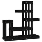 VidaXL Plantenstandaard 92x25x97 cm massief grenenhout zwart