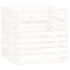 Vidaxl compostbak 80x80x78 cm massief grenenhout wit