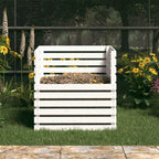 Vidaxl compostbak 80x80x78 cm massief grenenhout wit