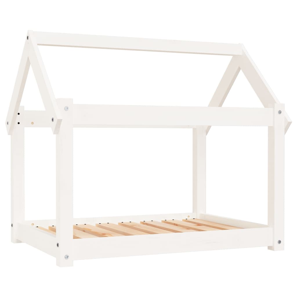Vidaxl hondenbed 81x60x70 cm massief grenenhout wit