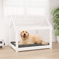 Vidaxl hondenbed 81x60x70 cm massief grenenhout wit