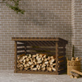 Vidaxl haardhoutrek 108x73x79 cm massief grenenhout honingbruin