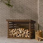 Vidaxl haardhoutrek 108x73x79 cm massief grenenhout honingbruin