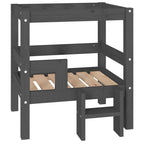 Vidaxl hondenmand 55,5x53,5x60 cm massief grenenhout grijs