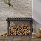 Vidaxl haardhoutrek 108x64,5x77 cm massief grenenhout grijs