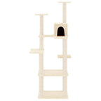 Vidaxl kattenmeubel met sisal krabpalen 153 cm crèmekleurig