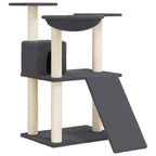 Vidaxl kattenmeubel met sisal krabpalen 83 cm donkergrijs