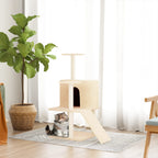 Vidaxl kattenmeubel met sisal krabpalen 109 cm crèmekleurig
