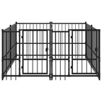 VidaXL Hondenkennel voor buiten 3,75 m² staal