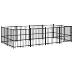 VidaXL Hondenkennel voor buiten 7,51 m² staal