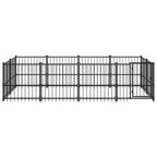 VidaXL Hondenkennel voor buiten 7,51 m² staal