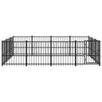 VidaXL Hondenkennel voor buiten 11,58 m² staal
