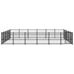VidaXL Hondenkennel voor buiten 28,23 m² staal