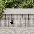 VidaXL Hondenkennel voor buiten 47,05 m² staal